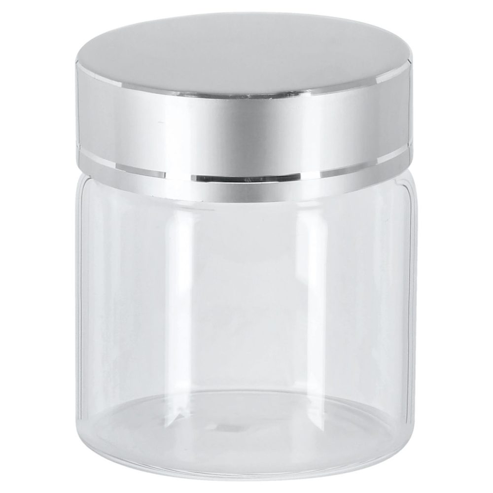 VEGA Glasbehälter Aurelia; 50 ml, 4.7x5 cm (ØxH); grau/transparent; zylinderförmig; 6 Stück / Pack