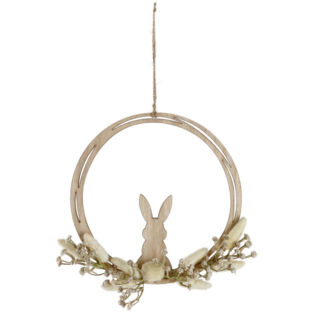 Deko-Oster-Hänger Darina; 22 cm (Ø); braun/natur/weiss
