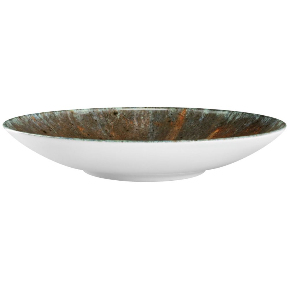 VEGA Teller tief Saturnus; 1700 ml, 30x5 cm (ØxH); anthrazit/grün/orange; rund; 6 Stück / Pack