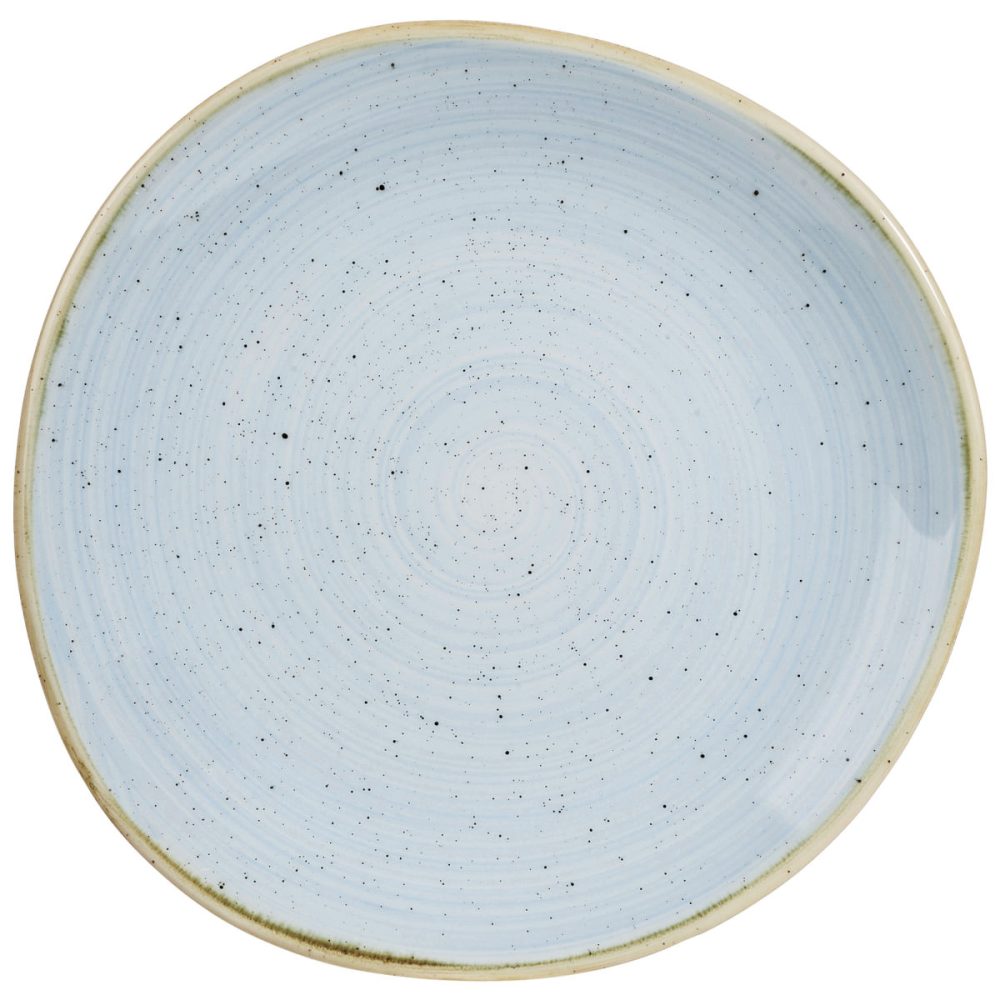 Churchill Teller Stonecast Duck Egg organisch Coupe; 21 cm (B); hellblau/braun; organisch; 12 Stück / Pack