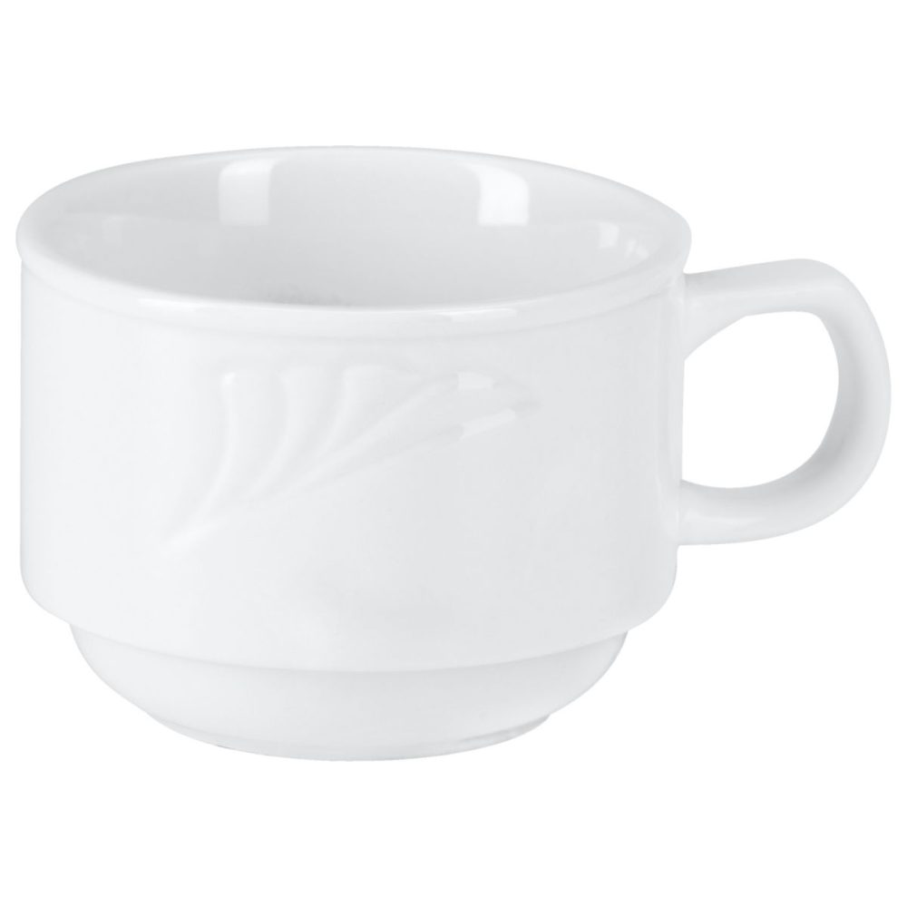 PULSIVA Kaffeetasse Swing 2.0; 160 ml, 7.7x5.8 cm (ØxH); weiss; rund; 6 Stück / Pack