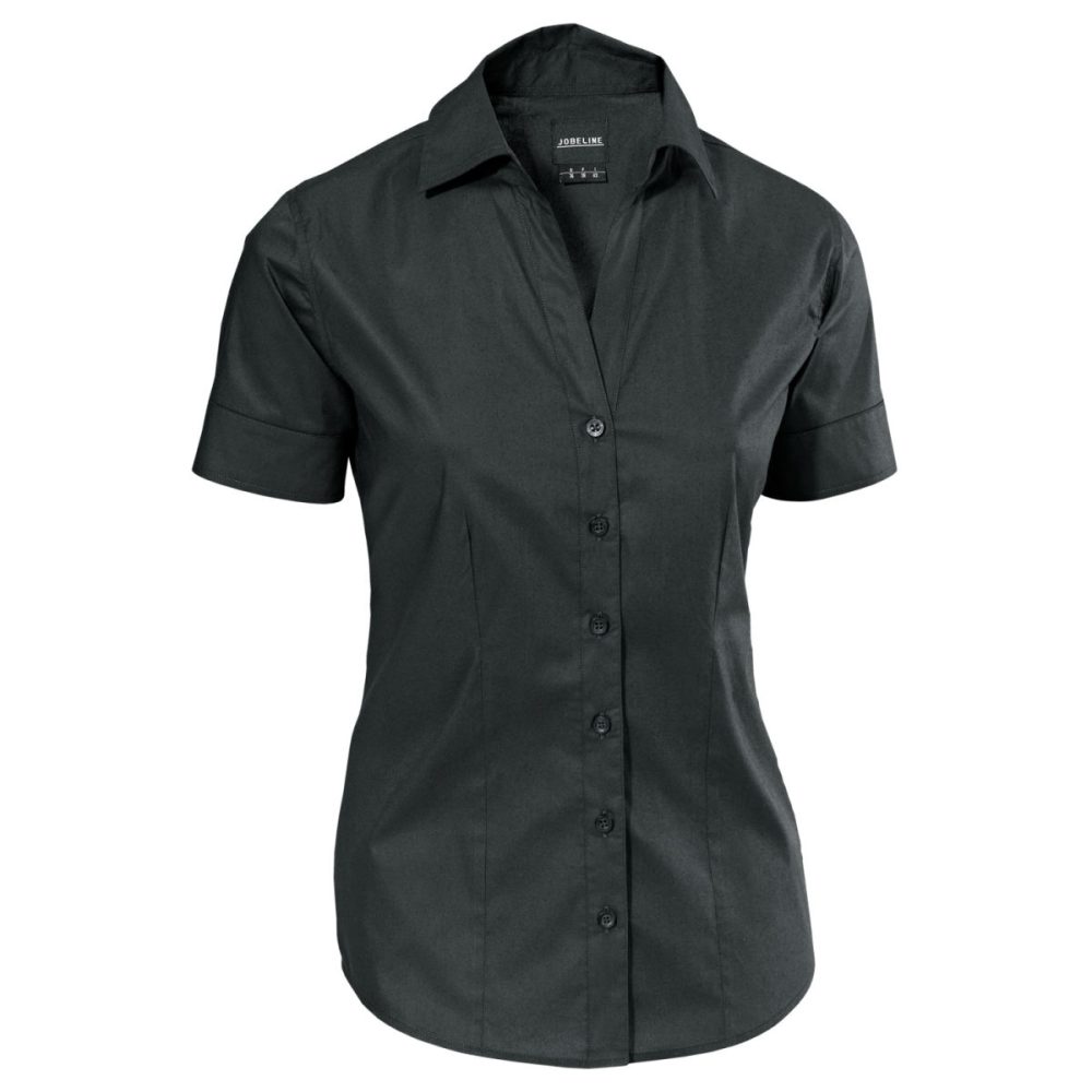 JOBELINE Damen Bluse Cecaria Kurzarm; Kleidergrösse 34; schwarz