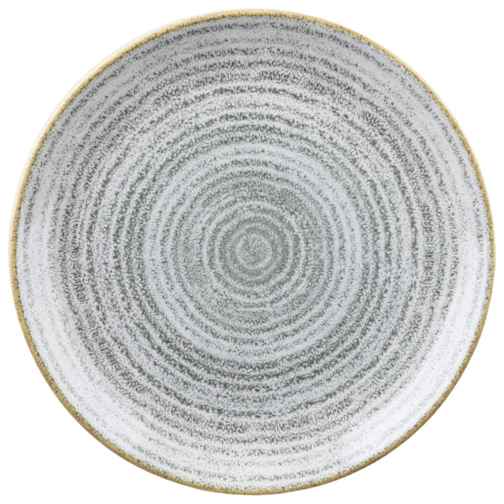 Churchill Teller flach Studio Prints Stone Grey Coupe; 21.7 cm (Ø); hellgrau/braun; rund; 12 Stück / Pack