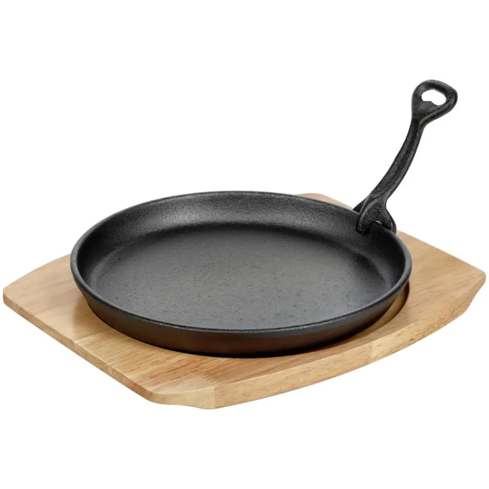 PULSIVA Servierpfanne Basic rund; 22x2.4 cm (ØxH); schwarz; rund