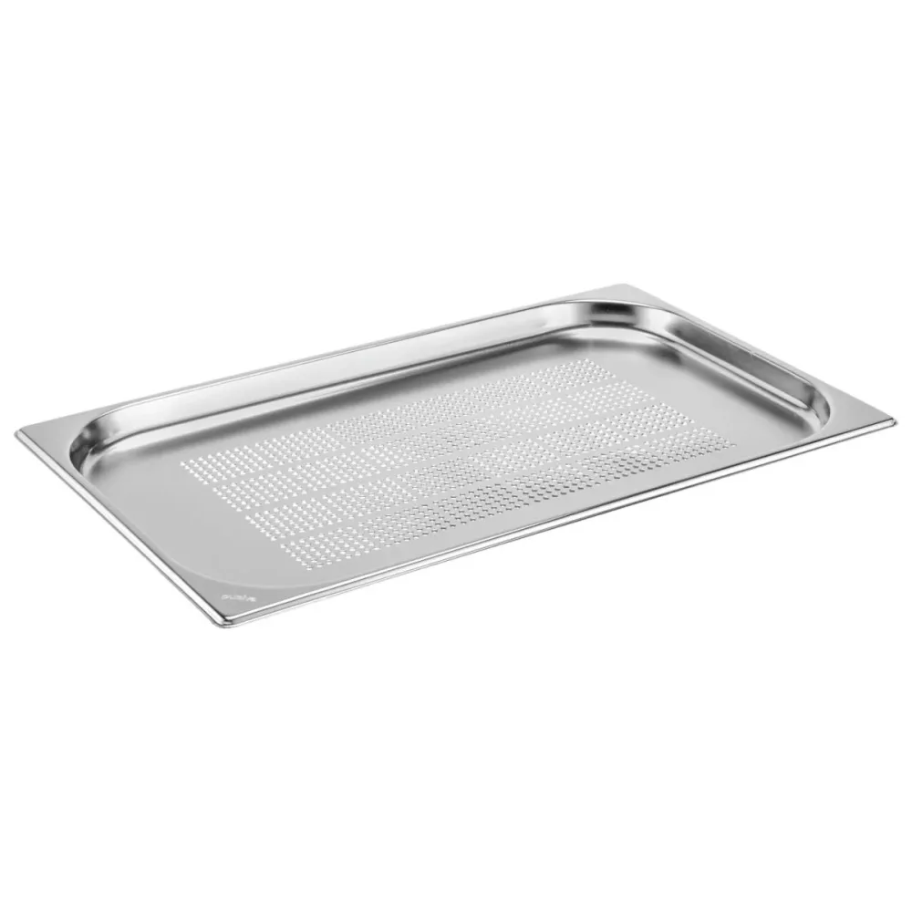 PULSIVA GN-Behälter 1/1 Basic gelocht ; GN 1/1, 2500 ml, 53x32.5x2 cm (LxBxT); silber