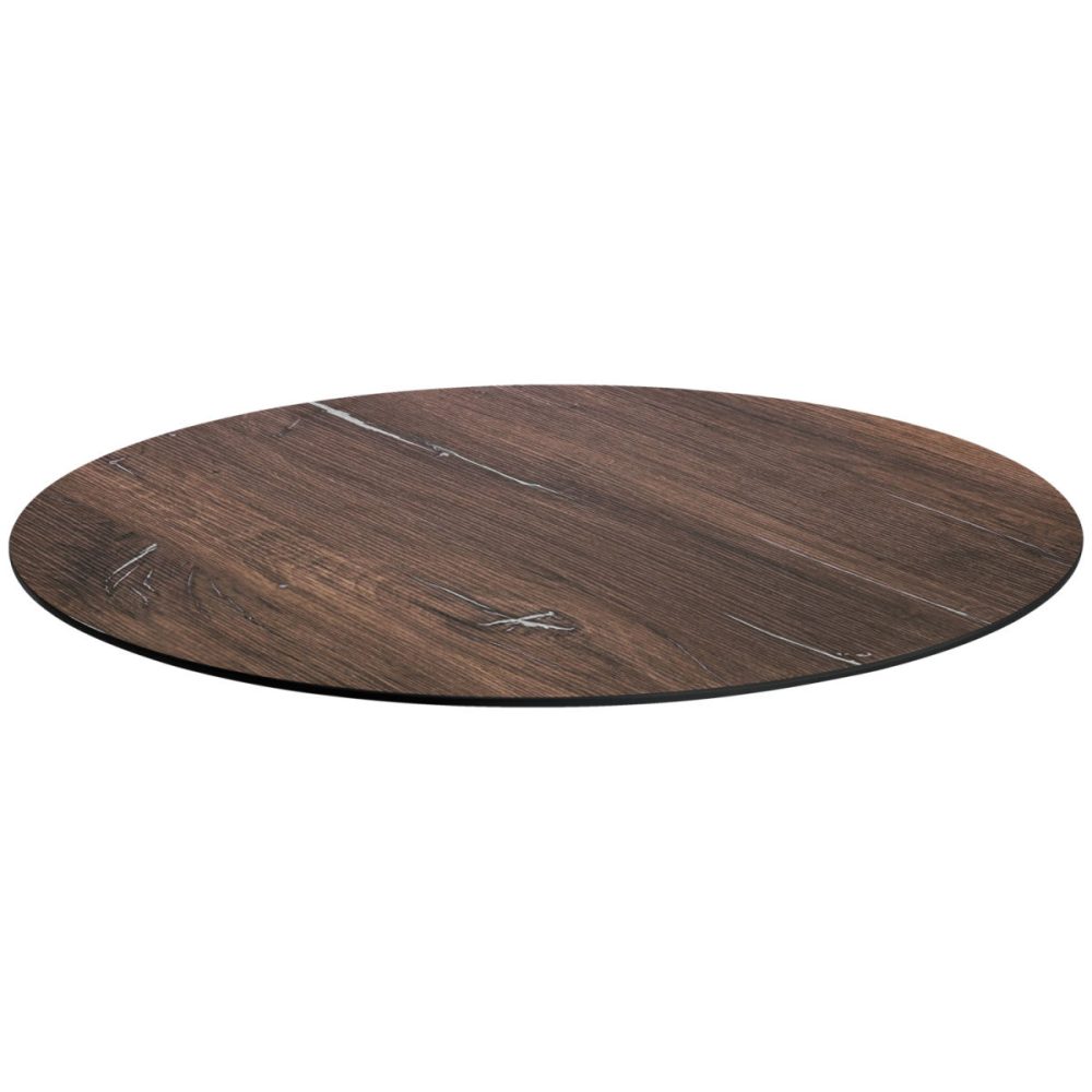 VEGA Outdoor Tischplatte Lift rund; 80 cm (Ø); dunkelbraun; rund