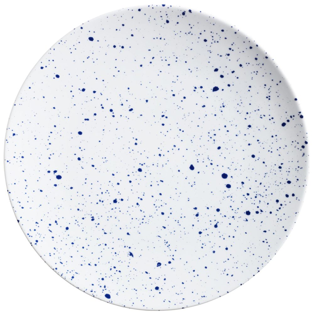 VEGA Teller flach Mixor gepunktet; 31 cm (Ø); weiss/blau; rund; 4 Stück / Pack