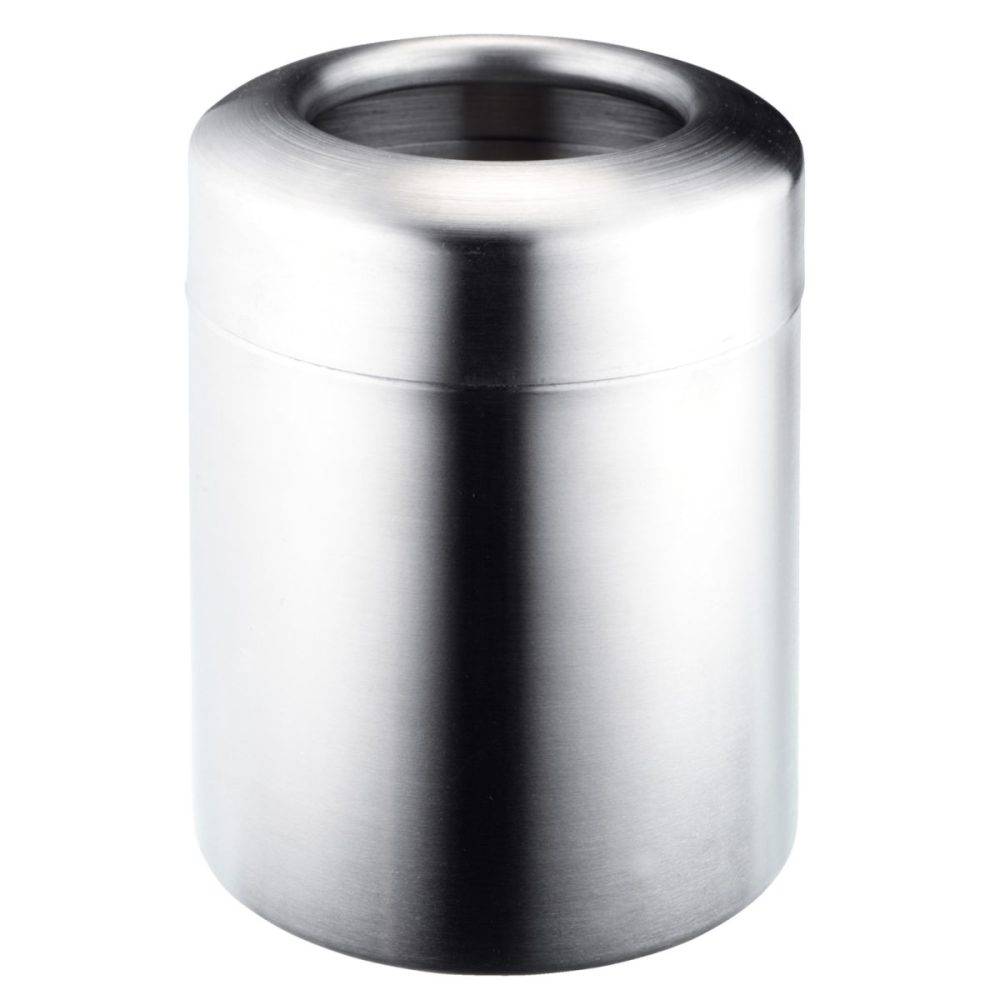 PULSIVA Tischabfallbehälter Sordino; 1200 ml, 12x14 cm (ØxH); silber; rund