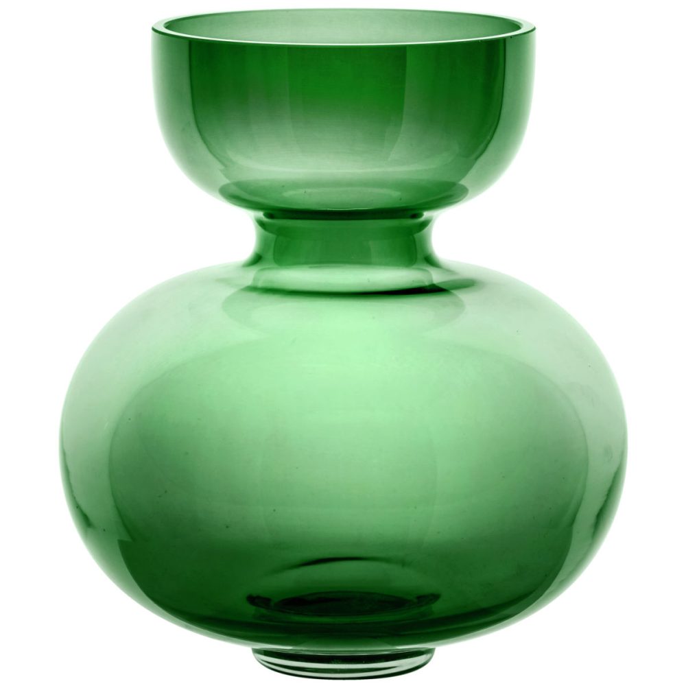 Vase Nishay; 22.3x25 cm (ØxH); grün; rund