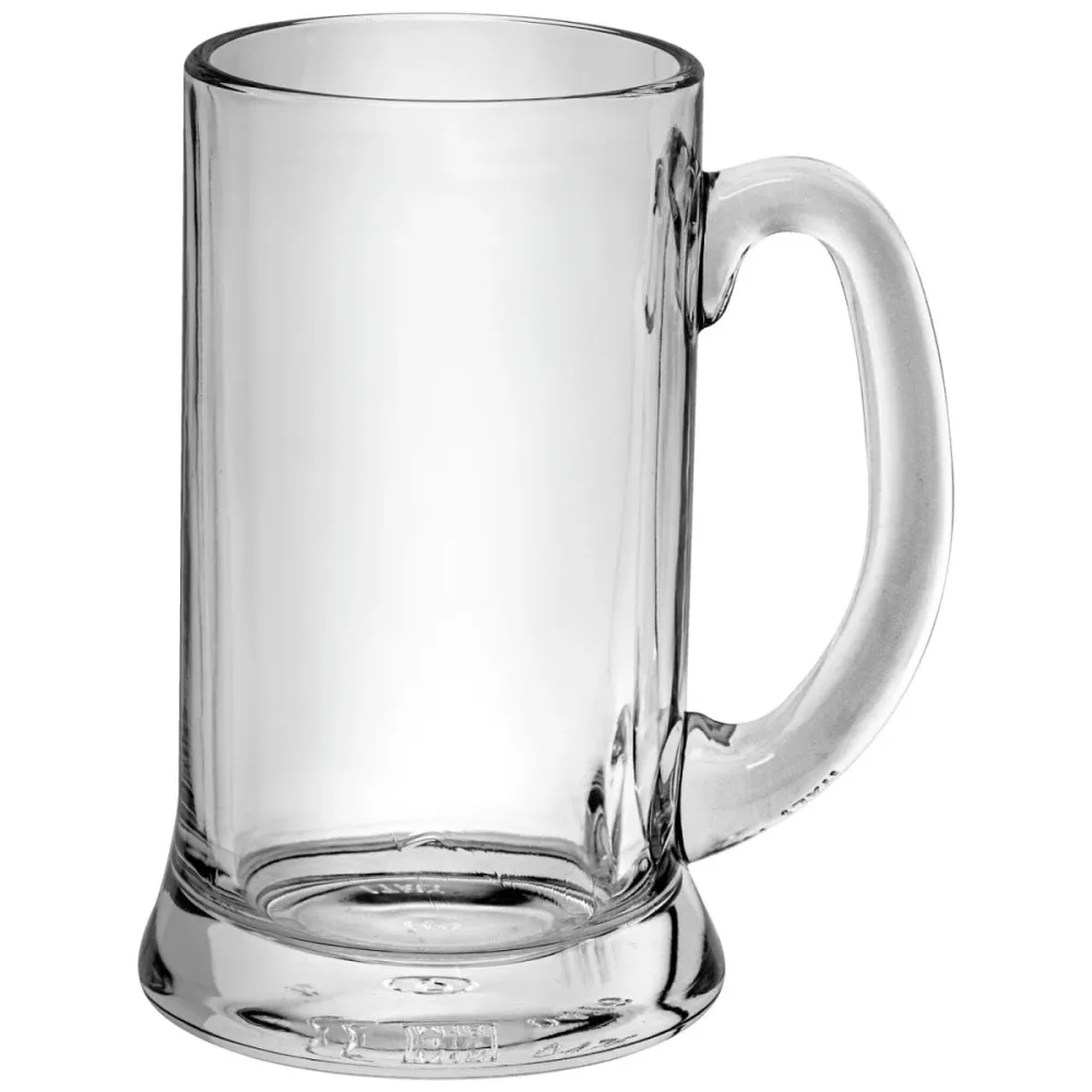 Borgonovo Bierkrug  Icon mit Eichstrich; 385 ml, 7.2x14.2 cm (ØxH); transparent; 0.3 l Eichstrich, 6 Stück / Pack