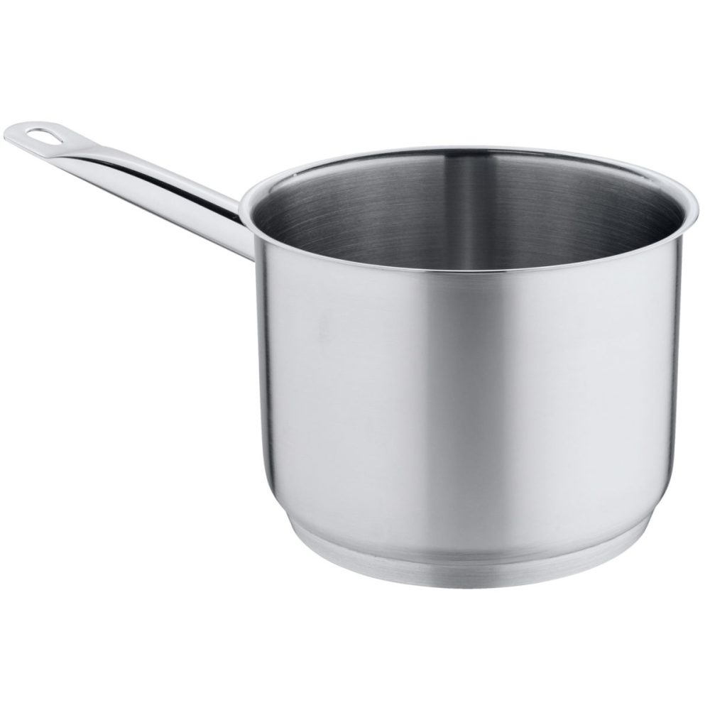 PULSIVA Stielkasserolle Chef niedrig; 2400 ml, 16x13 cm (ØxH); silber
