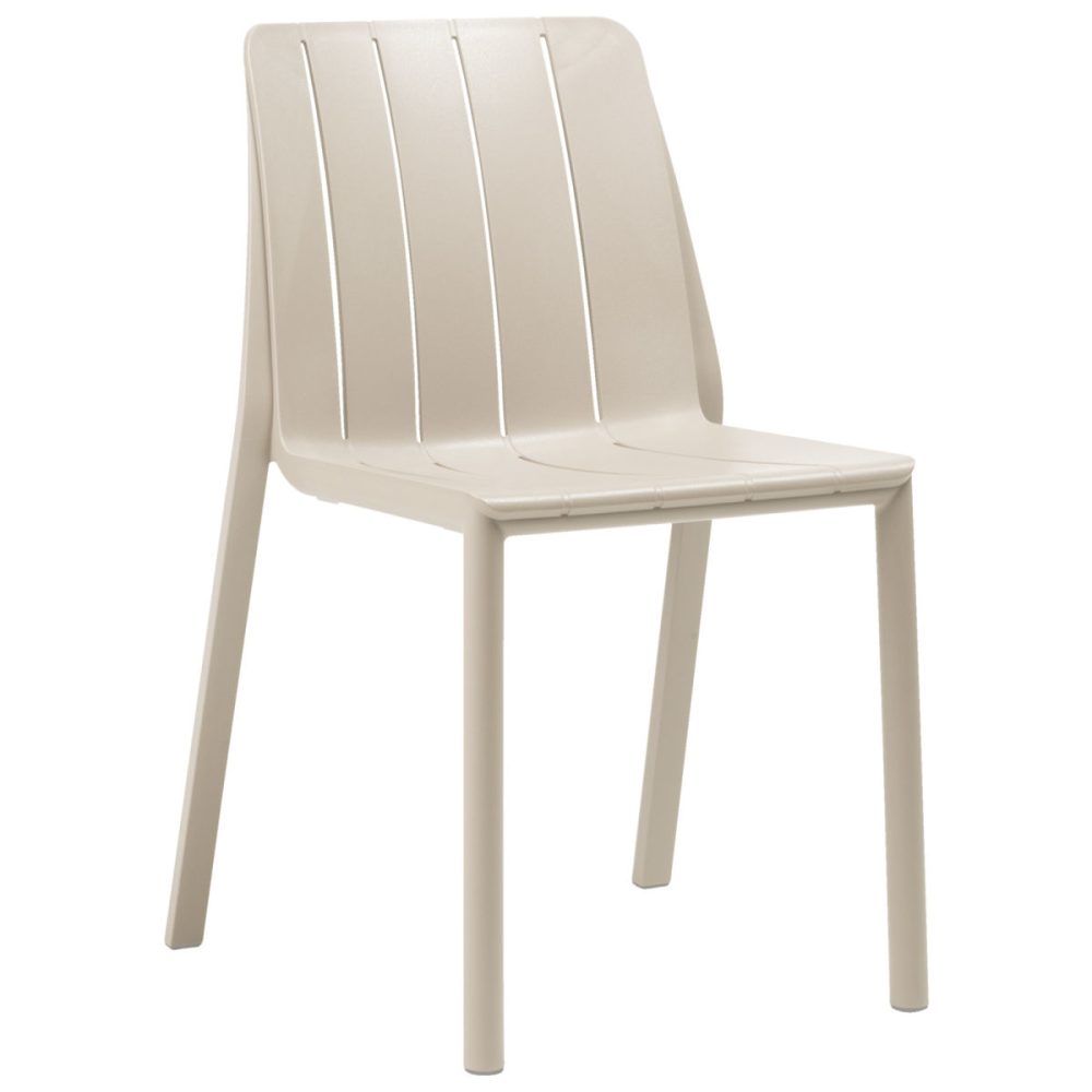 Nardi Outdoorstuhl Tiberina stapelbar; 50x56x81 cm (BxTxH); Sitz beige, Gestell beige; 2 Stück / Pack