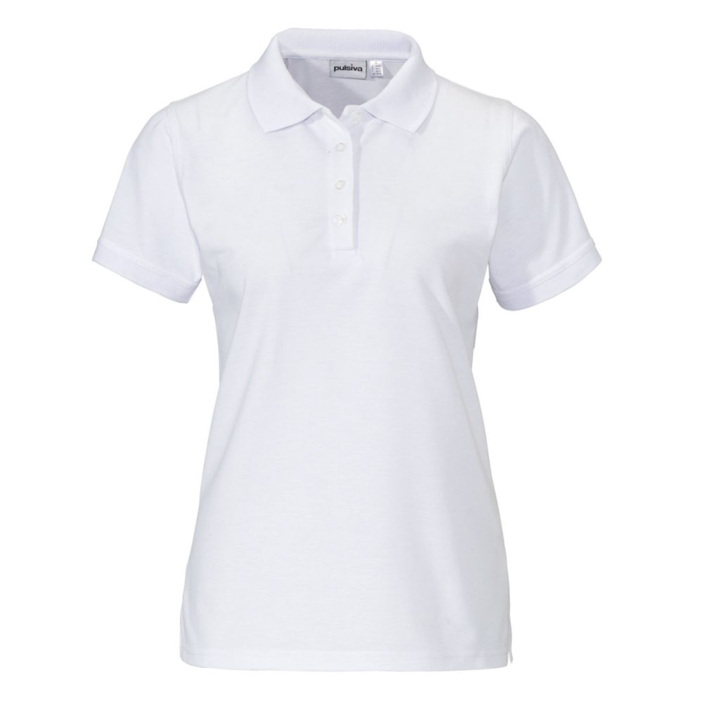 PULSIVA Damen Polo-Shirt Sunny Halbarm; Kleidergrösse XL; weiss