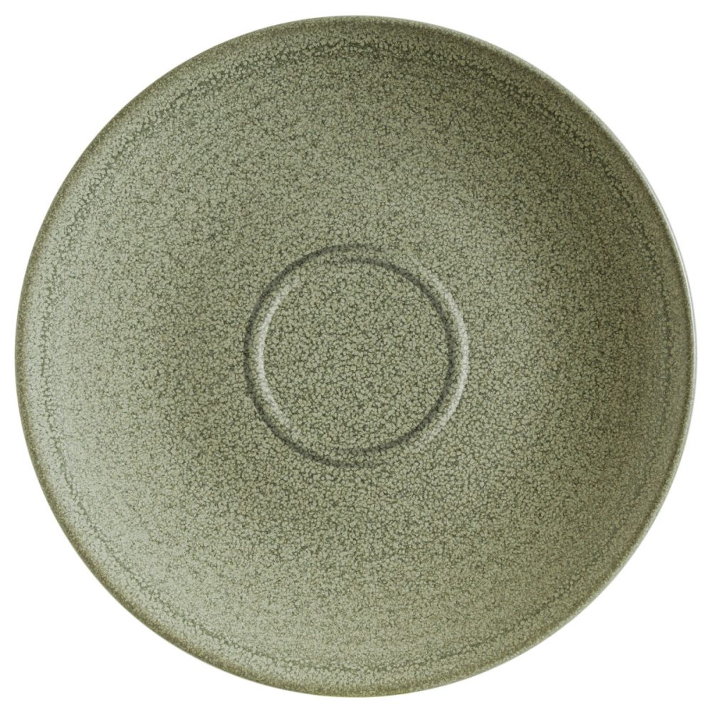 Bonna Espresso Untertasse Adelfa Ripple; 13x2 cm (ØxH); grün; 6 Stück / Pack