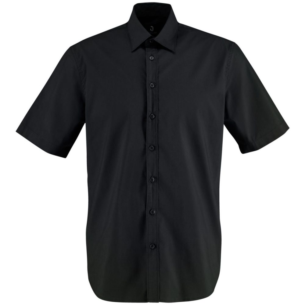 JOBELINE Herren Hemd Porter Kurzarm; Kleidergrösse 45/46; schwarz