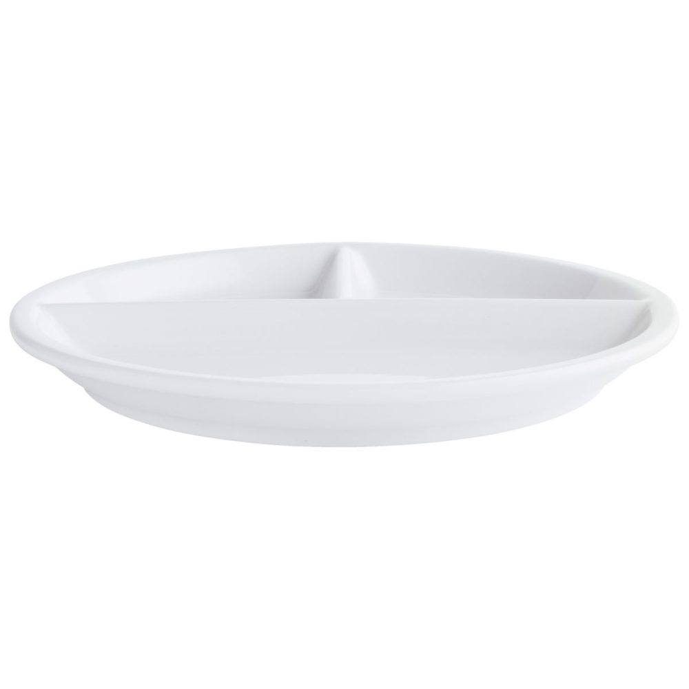 PULSIVA Teller Stackora 3-geteilt; 25.5 cm (Ø); weiss; rund; 6 Stück / Pack