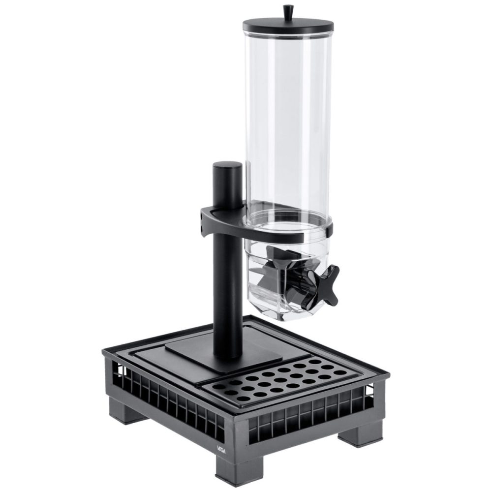 VEGA Müslispender Portland einzeln 1/2; GN 1/2, 35.2x29x67.2 cm (LxBxH); anthrazit/transparent/schwarz; rechteckig