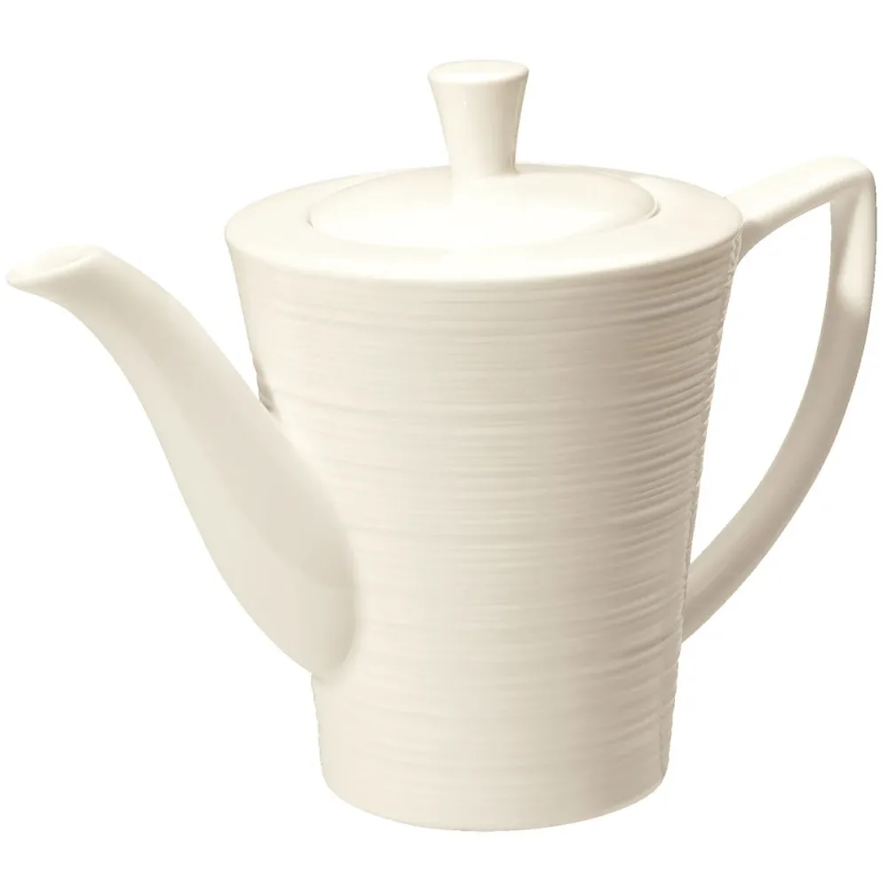 VEGA Kaffeekanne Skyline mit Deckel; 420 ml, 10x14.5 cm (ØxH); cremeweiss; rund; 6 Stück / Pack
