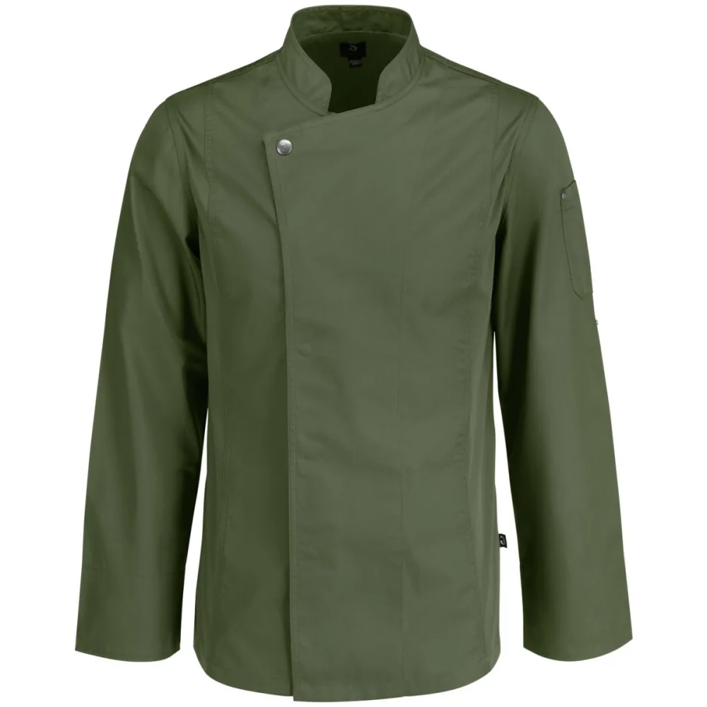 JOBELINE Herren Kochjacke Carter Langarm; Kleidergrösse 60; oliv