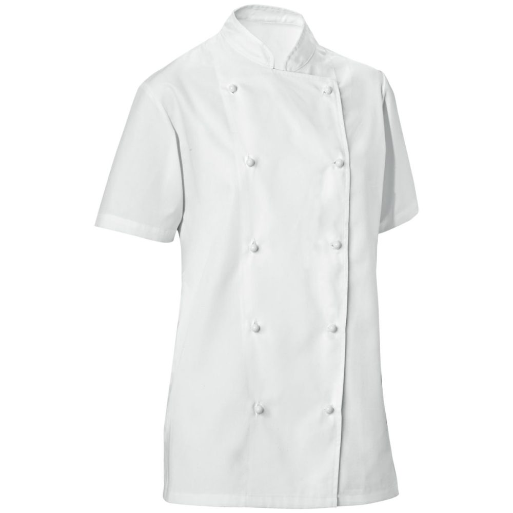 PULSIVA Damenkochjacke Pauline Halbarm; Kleidergrösse 38; weiss