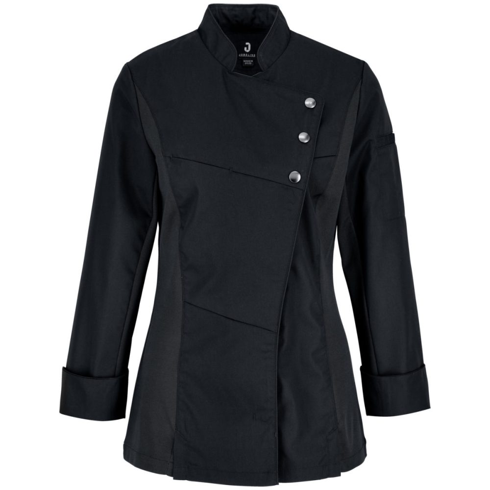 JOBELINE Damen Kochjacke Lewis Langarm; Kleidergrösse 34; schwarz