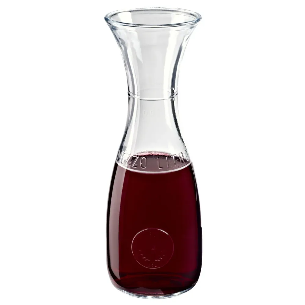 Bormioli Rocco Glas-Karaffe Misura; 300 ml, 6.9x19 cm (ØxH); transparent; rund; 0.25 l Eichstrich, 12 Stück / Pack