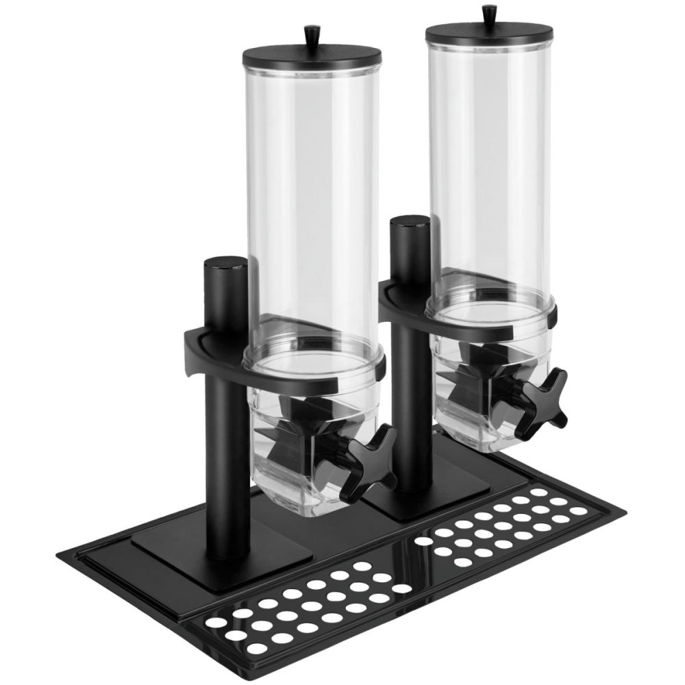 VEGA Müslidispenser Hamshire doppelt GN 1/1; 8000 ml, 53x32.5x56.2 cm (LxBxH); schwarz