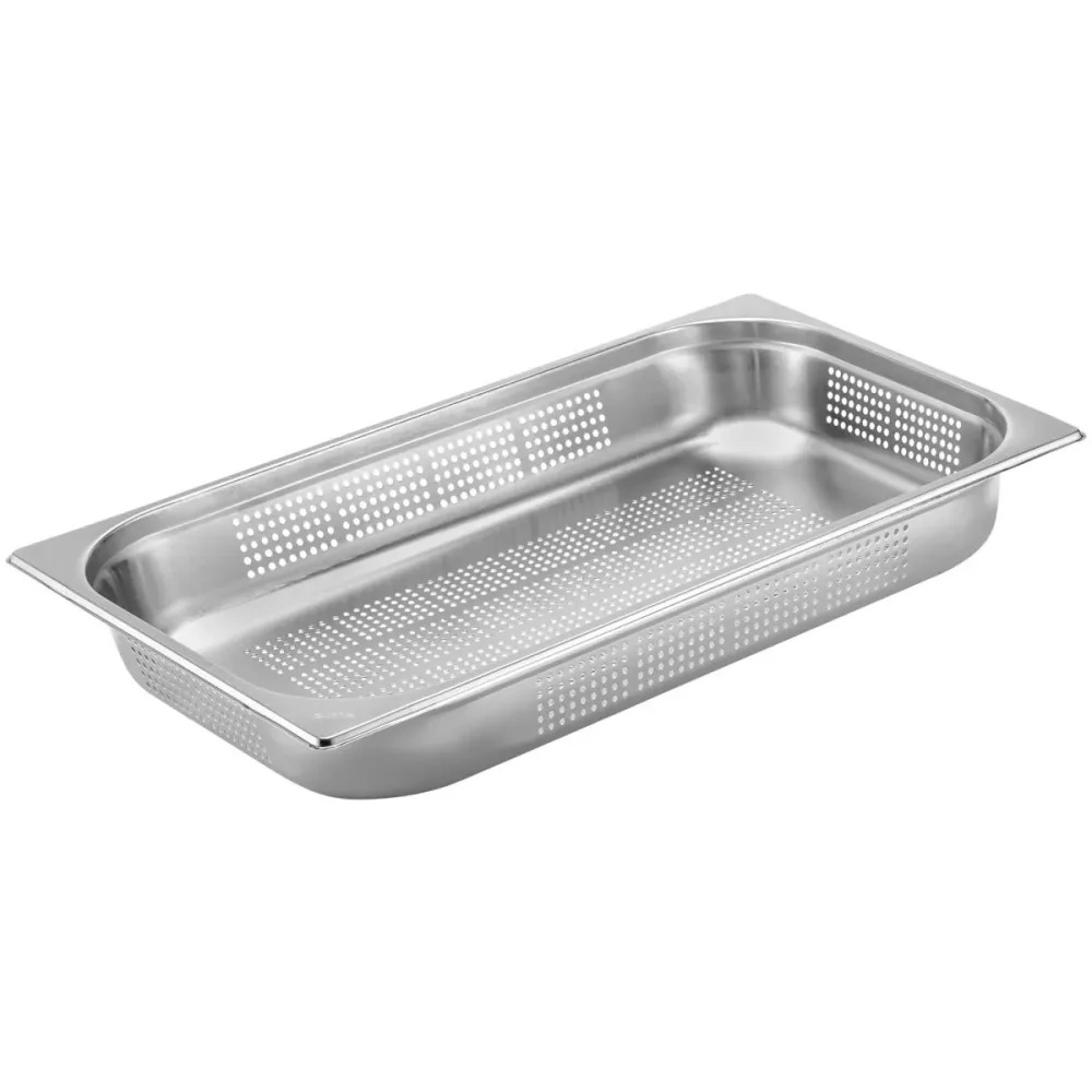 VEGA GN-Behälter Premium gelocht 1/1; GN 1/1, 9030 ml, 53x32.5x6.5 cm (LxBxT); silber