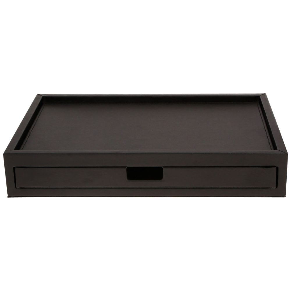PULSIVA Willkommenstablett Hotel Charme; 20x30x7 cm (LxBxH); schwarz; rechteckig
