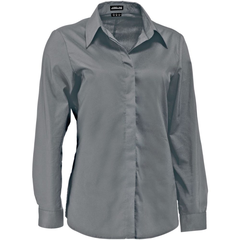 JOBELINE Damen Bluse Fiore Langarm; Kleidergrösse 34; grau