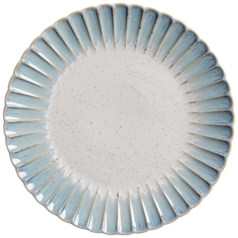 VEGA Teller flach Flora; 33.8x3.4 cm (ØxH); blau/beige; rund; 4 Stück / Pack