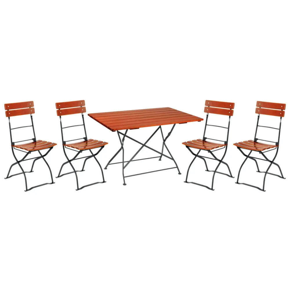 VEGA Outdoor Sitzgruppe Bavaria 5-teilig; 80x74 cm (BxH); kastanie