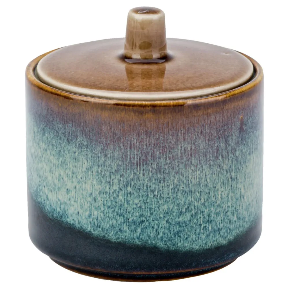 Cosy & Trendy Zuckerdose Quintana; 8x8.5 cm (ØxH); bernstein; 6 Stück / Pack
