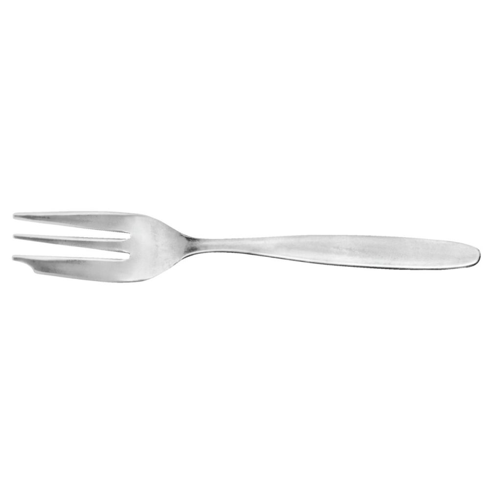 PULSIVA Kuchengabel Basic; 14.5 cm (L); silber, Griff silber; 12 Stück / Pack