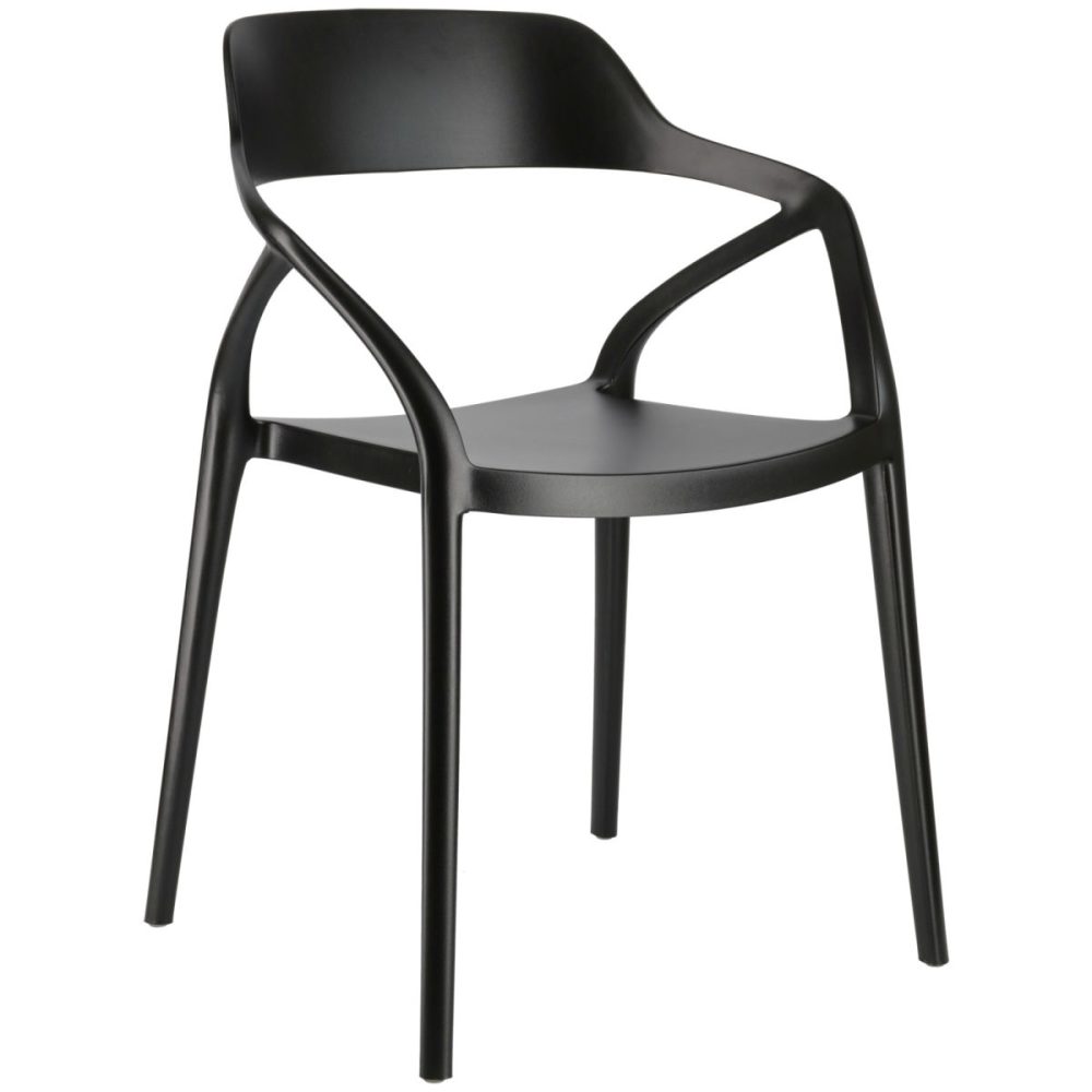 PULSIVA Kunststoff Stuhl Soreva; 57x51x79 cm (BxTxH); schwarz; 4 Stück / Pack