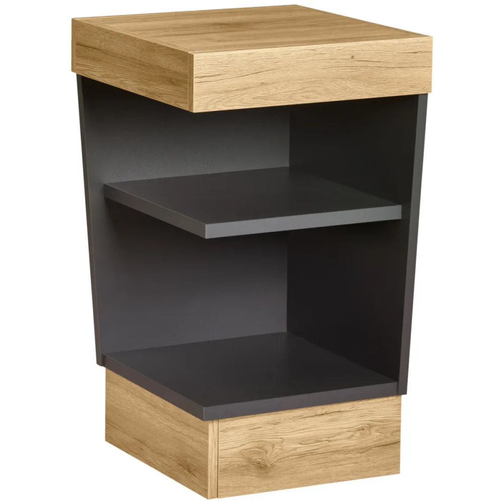 VEGA Buffettisch Valinta Eckelement; 47.5x81x47.5 cm (BxHxT); anthrazit/eiche; rechteckig