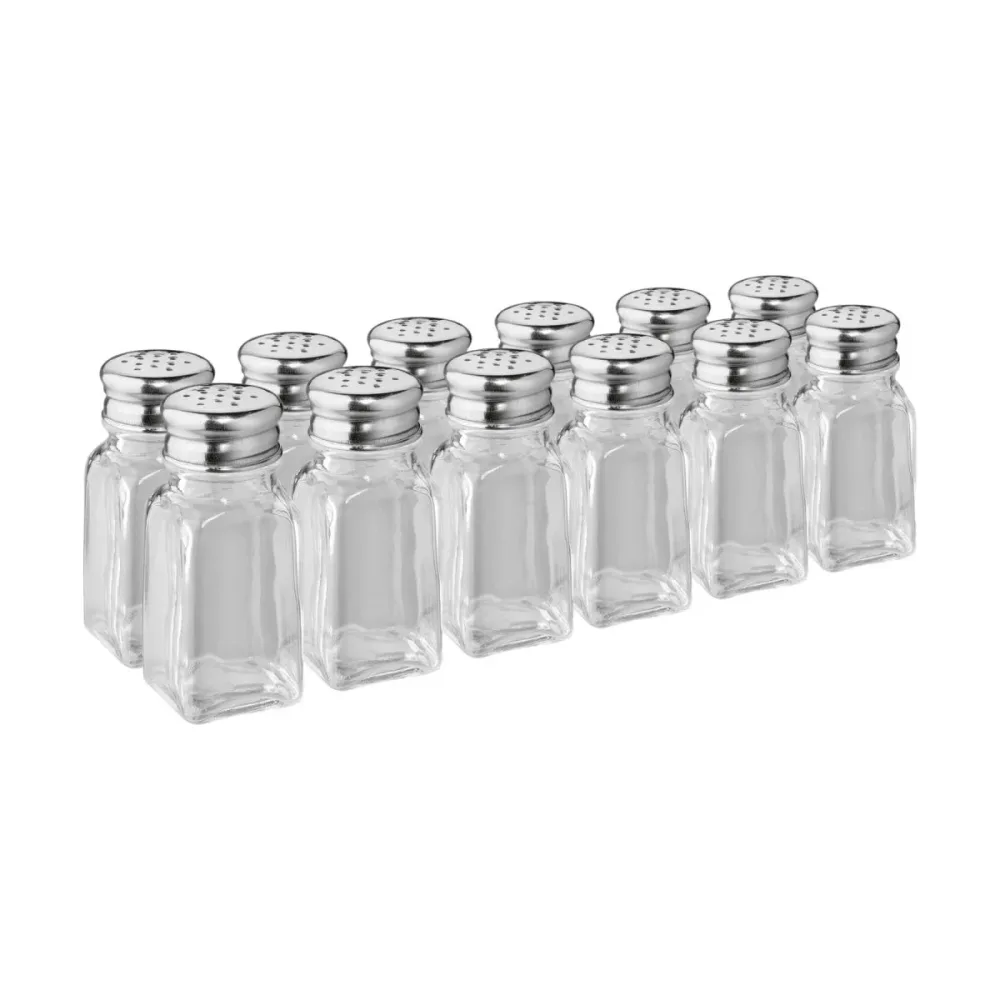 PULSIVA Vorteilspack Streuer Limu; 9.5 cm (H); silber/transparent; 12 Stück / Pack