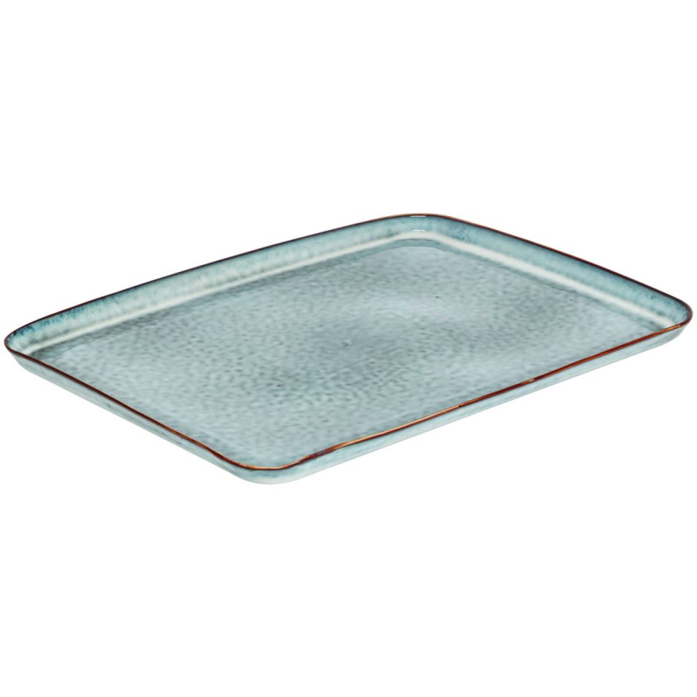 PULSIVA Servierplatte Raja; 37.5x27.5 cm (LxB); blau; rechteckig