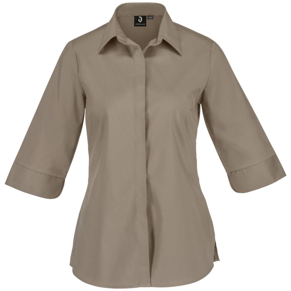 JOBELINE Damen Bluse Fiore Dreiviertelarm; Kleidergrösse 38; taupe