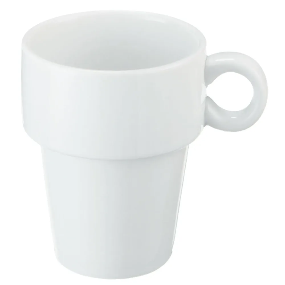 PULSIVA Kaffeebecher Zala; 250 ml, 8.2x9.5 cm (ØxH); weiss; rund; 6 Stück / Pack
