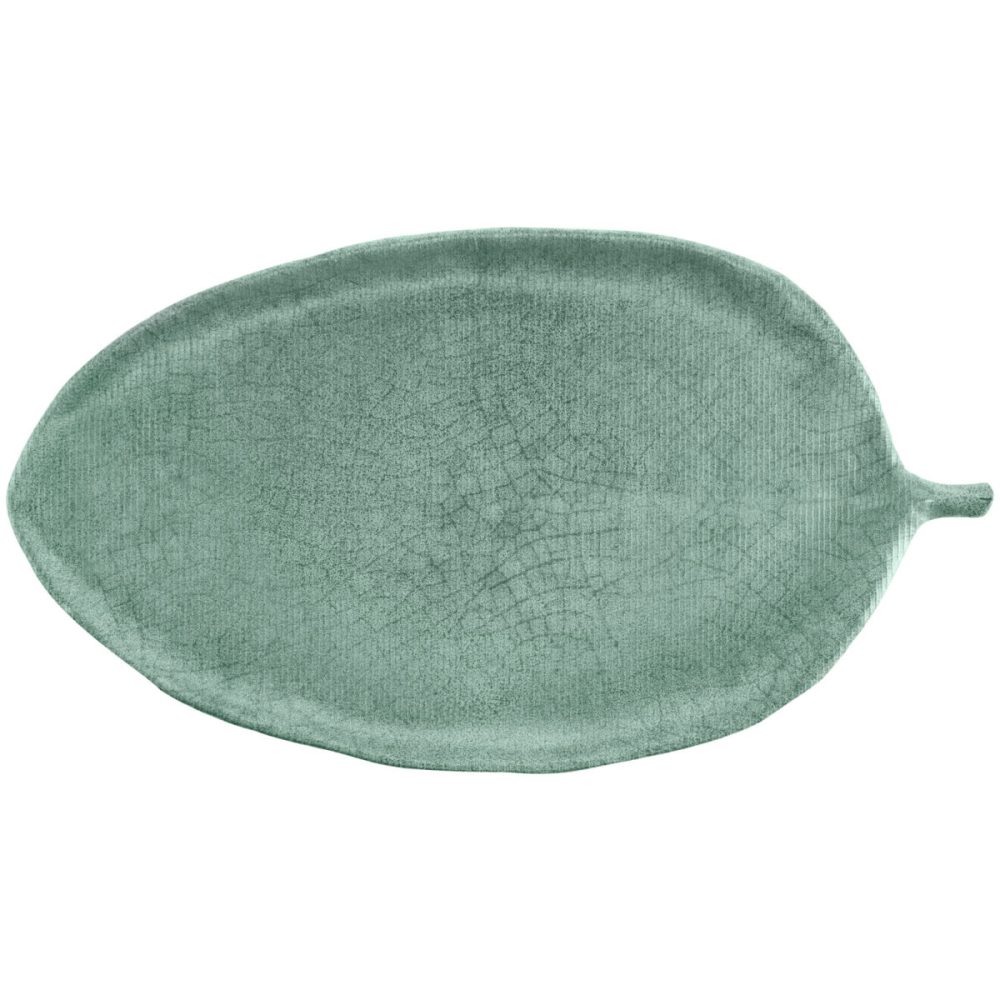 VEGA Platte Tuska; 53.3x29.2x2.9 cm (LxBxH); grün/grau; blattförmig; 3 Stück / Pack
