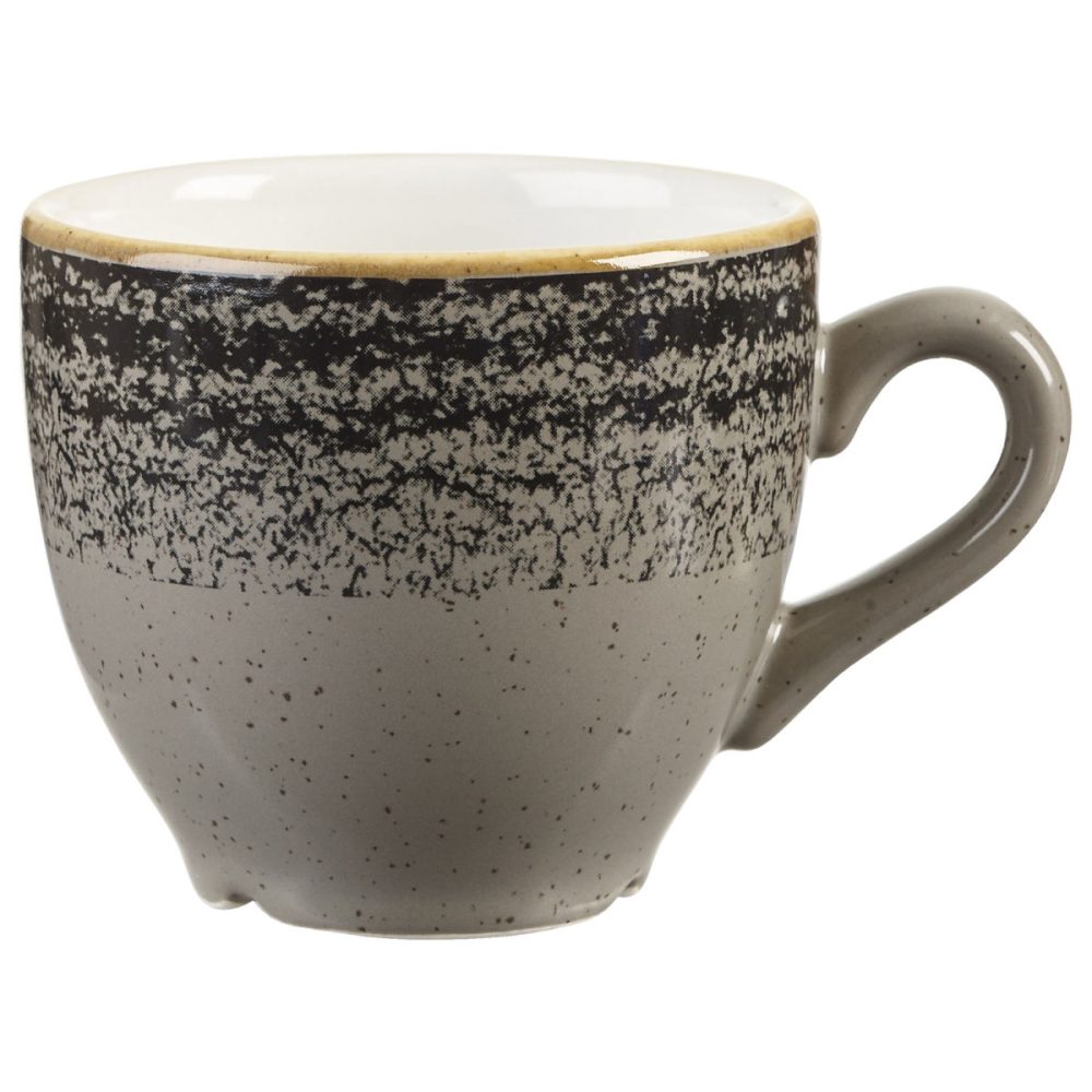 Churchill Espresso Tasse Studio Prints Charcoal Black; 100 ml, 6.5x5.5 cm (ØxH); schwarz; rund; 12 Stück / Pack