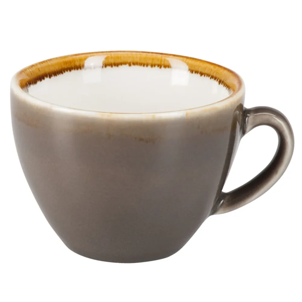 PULSIVA Kaffeetasse Glaze 2.0; 200 ml, 8.9x6.5 cm (ØxH); grau; 6 Stück / Pack