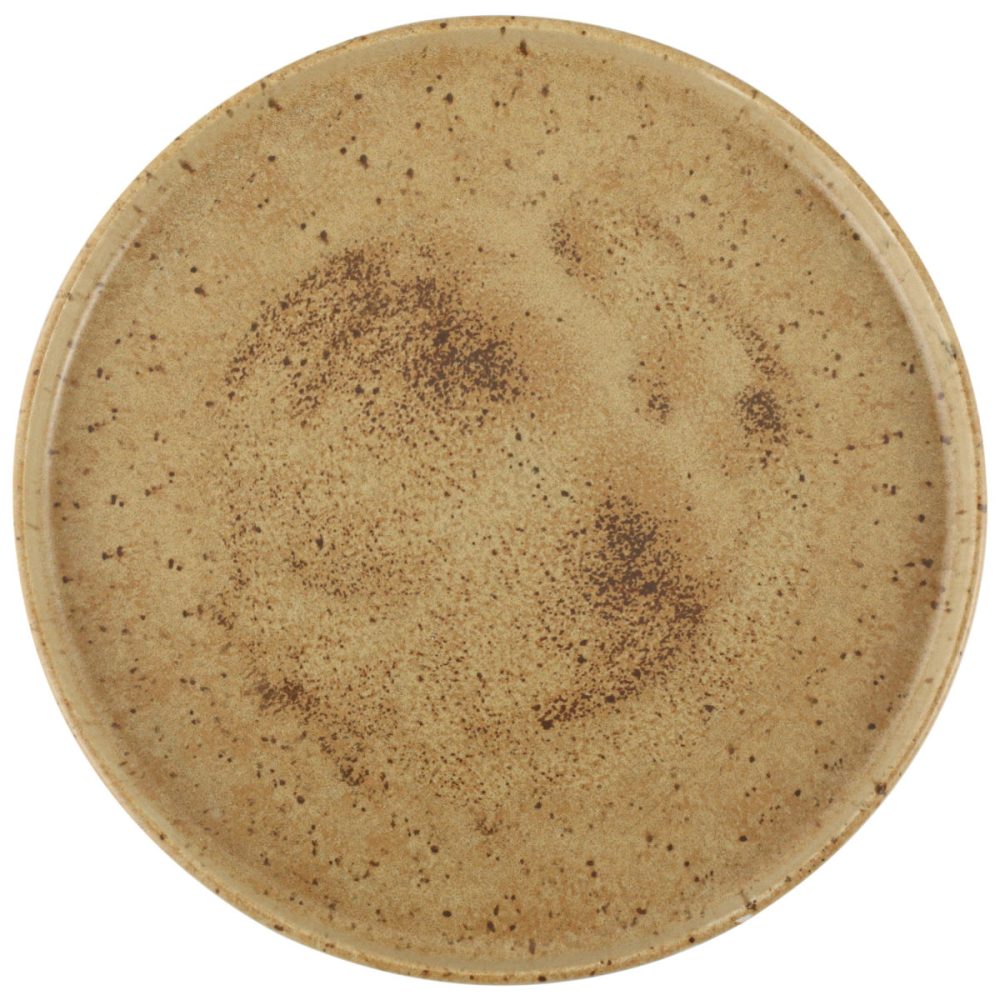 Porland Teller flach Natura mit Rand; 21.5x2.15 cm (ØxH); hellbraun/dunkelbraun; rund; 6 Stück / Pack