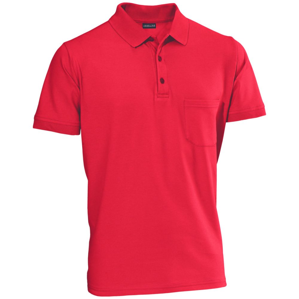 JOBELINE Herren Poloshirt Cato Kurzarm; Kleidergrösse M; rot