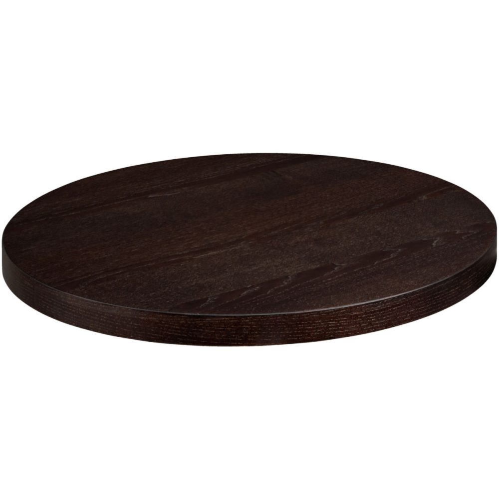 VEGA Indoor-Tischplatte Sumba rund; 80 cm (Ø); esche nussbaum gebeizt; rund