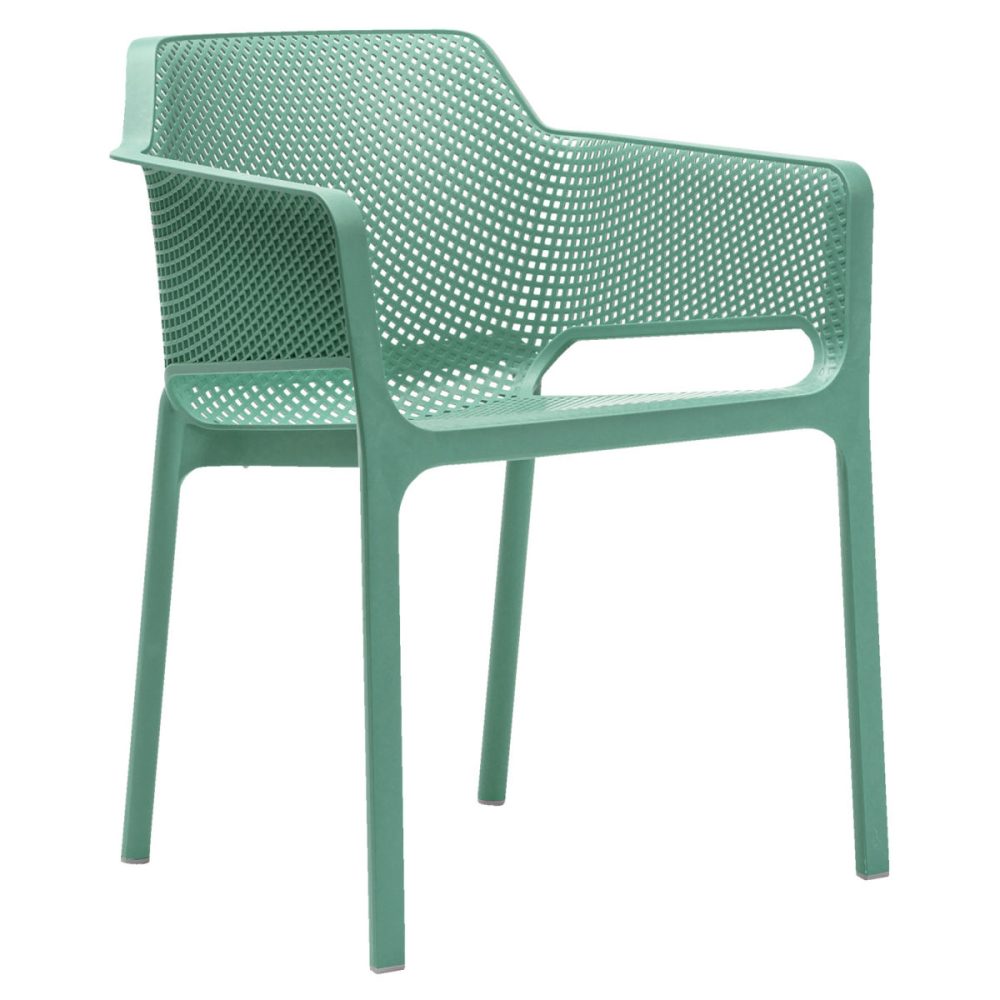 Nardi Stuhl Net mit Armlehne; 60.5x58.5x80 cm (BxTxH); mint; 4 Stück / Pack