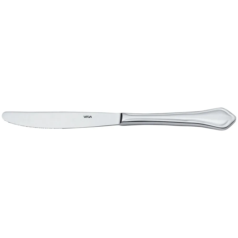 VEGA Menümesser Chippendale Monoblock; 22.6 cm (L); silber, Griff silber; 12 Stück / Pack