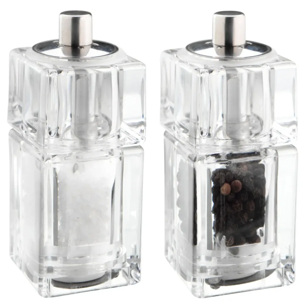 VEGA Salz-/Pfeffermühle Alma; 25 ml, 3.8x9x3.8 cm (BxHxT); transparent; 2 Stück / Pack