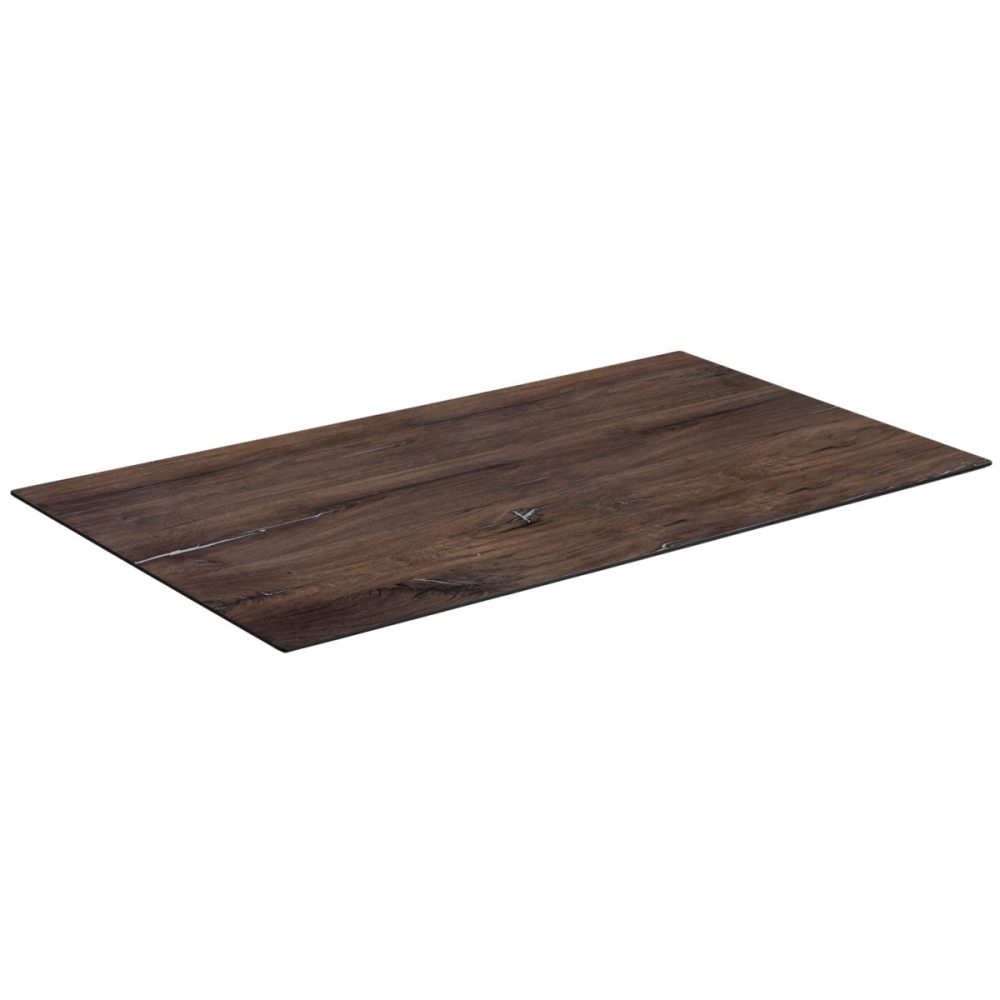 VEGA Outdoor Tischplatte Lift rechteckig; 130x80 cm (LxB); dunkelbraun; rechteckig